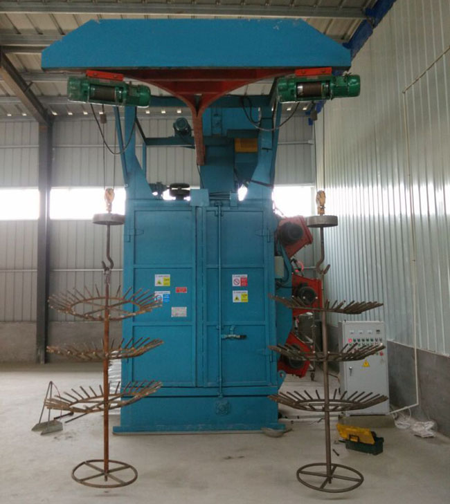 汽車(chē)輪轂雙吊鉤式拋丸機(jī)在汽車(chē)配件行業(yè)中的應(yīng)用