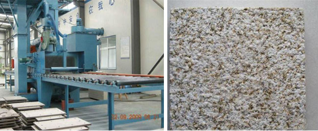 大理石拋毛機，大理石噴砂拋丸機