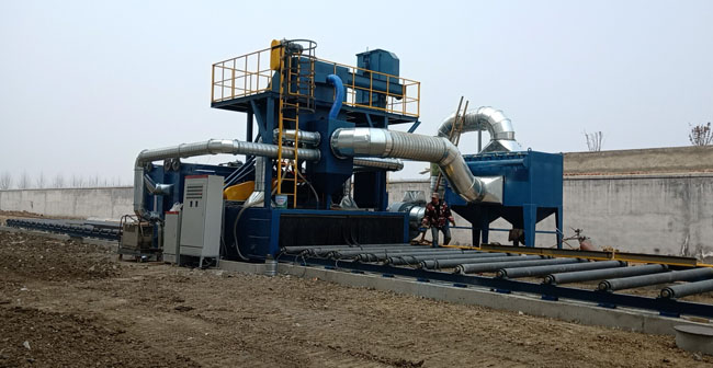 鋼板拋丸打砂機(jī)，鋼板噴砂打沙機(jī)